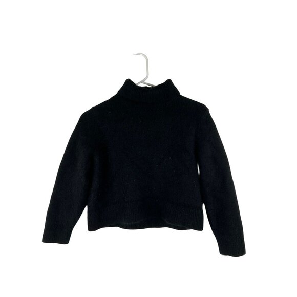 Wilfred Aritzia Kids Small 100% Cashmere Sweater Turtleneck Black Long Sleeve - Picture 8 of 10